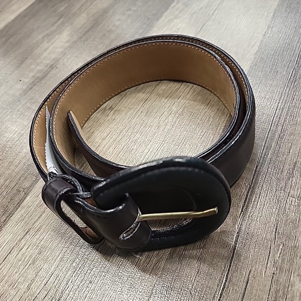 Eddie Bauer Leather Belt M9242, Dark Brown
